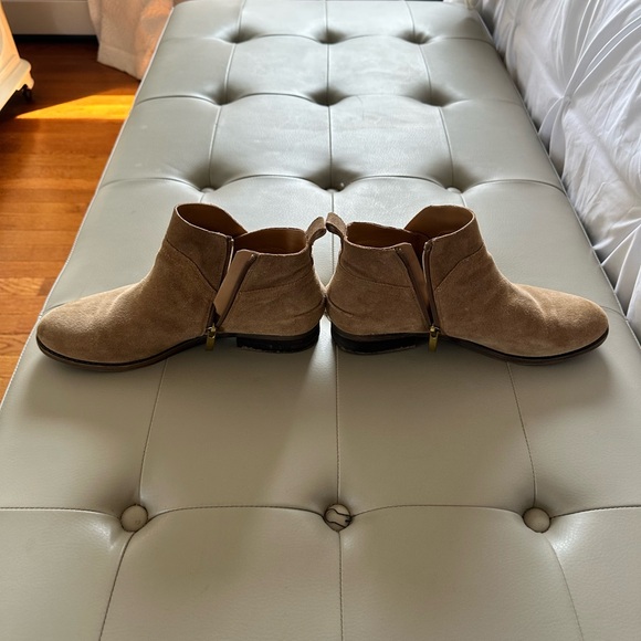 Franco Sarto Camel Suede Ankle Booties - Picture 3 of 3